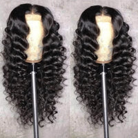 Deep Wave Human Hair Wig 13x4 Lace Front Wig For Women 200% Density Pre-Plucked With Baby Hair Transparent Lace Wig 22 Inch