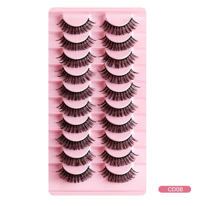 Fashion Russian Strip Lashes 2/5/10 Pairs 3D Mink Lashes Natural Eyelashes Dramatic False Eyelashes Wholesale Eyelash Extension