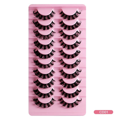 Fashion Russian Strip Lashes 2/5/10 Pairs 3D Mink Lashes Natural Eyelashes Dramatic False Eyelashes Wholesale Eyelash Extension