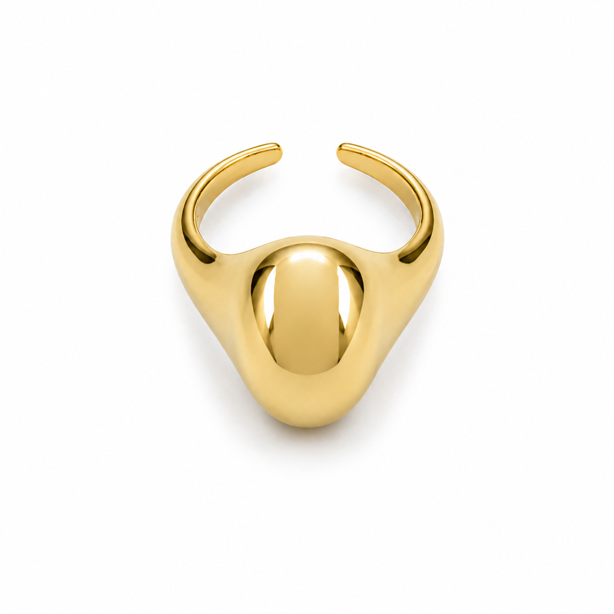 Modern Oval Dome Open Ring (D31)