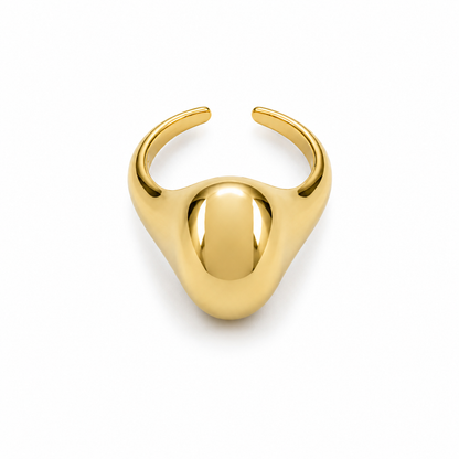 Modern Oval Dome Open Ring (D31)