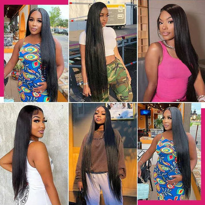 100% Malaysia Human Hair 13x6 Bone Straight Lace Front Human Hair Wigs 30 Inch 13x4 Lace Frontal Wig for Women Pre Plucked