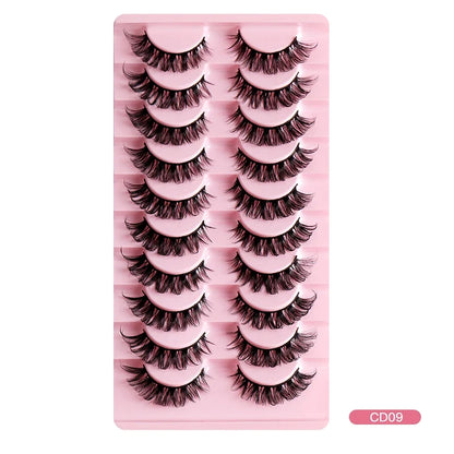 Fashion Russian Strip Lashes 2/5/10 Pairs 3D Mink Lashes Natural Eyelashes Dramatic False Eyelashes Wholesale Eyelash Extension