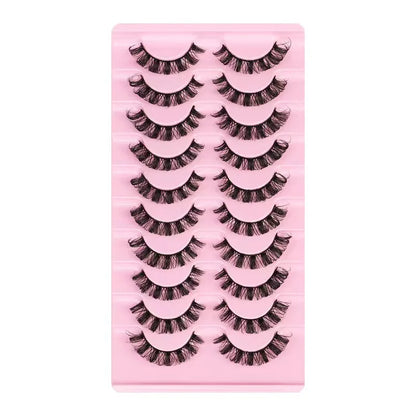 Fashion Russian Strip Lashes 2/5/10 Pairs 3D Mink Lashes Natural Eyelashes Dramatic False Eyelashes Wholesale Eyelash Extension