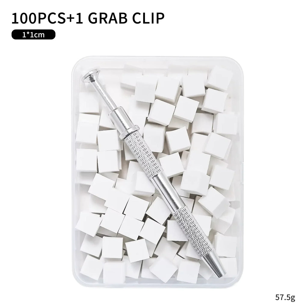 100pcs Gradient Sponge Brush Nail Art Sponge Set for DIY Nail Art Gel Polish Brush Glitter Powder Manicure Accessory