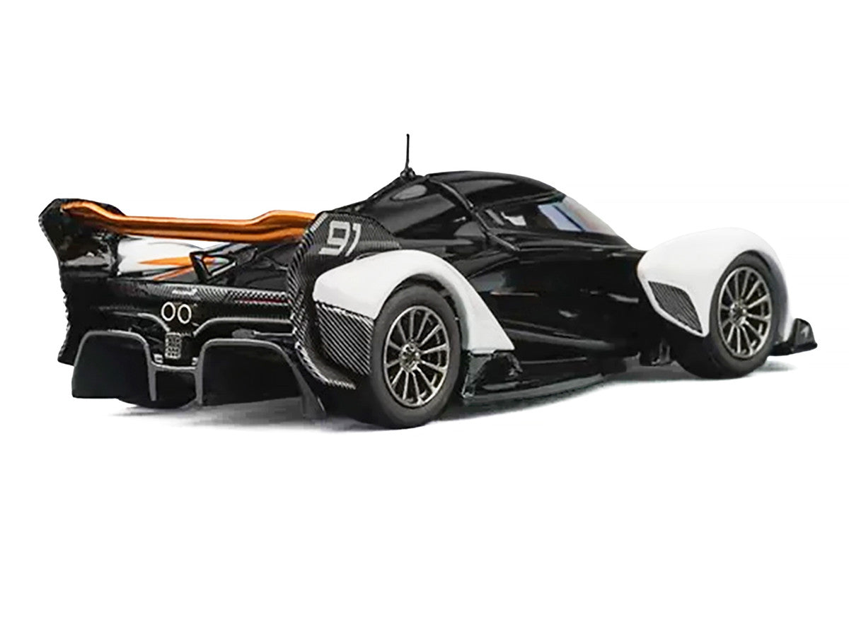 McLaren Solus GT #91 Black and White with Orange Accents 1/64 Diecast Model Car by CM Model