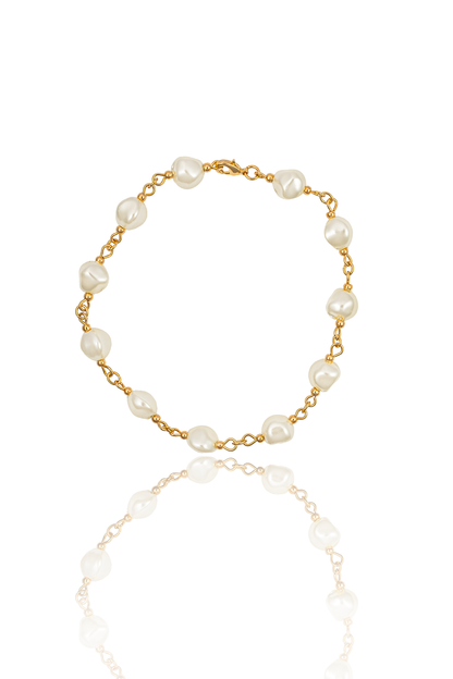 Pearl Link Chain Necklace (F252/I125)