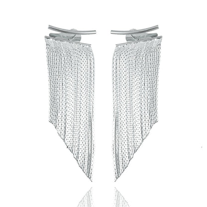 Long Tassel Fringe Chandelier Earrings Stud Earrings (K278)