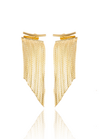 Long Tassel Fringe Chandelier Earrings Stud Earrings (K278)