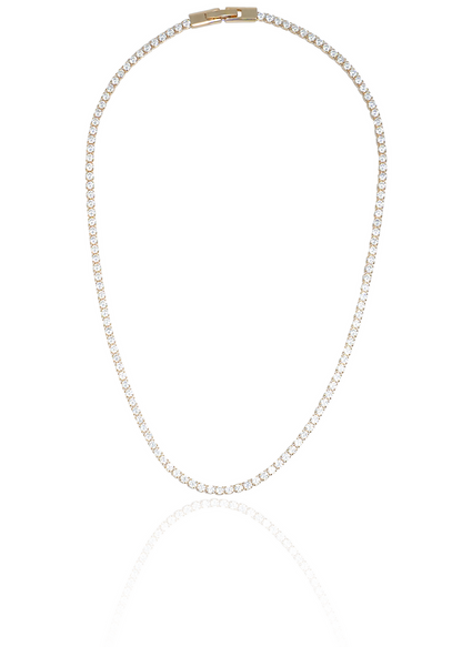 Diamond Tennis Bracelet / Necklace with Cubic Zirconia Stones (H94)(I324A)