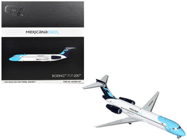Boeing 717-200 Commercial Aircraft "Mexicana Click" (N907ME) White with Light Blue Nose and Dark Blue Tail "Gemini 200" Series 1/200 Diecast Model Airplane by GeminiJets
