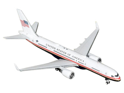 Boeing C-32A Transport Aircraft "Air Force Two - United States of America" (99-0003) White and Blue with Red Stripes 1/400 Diecast Model Airplane by GeminiJets