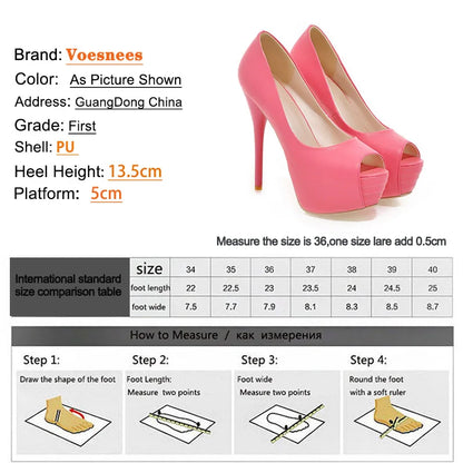 2022 Spring New Super High Heel Fish Mouth Single Shoes Waterproof Platform Comfortable Women's Thin Heel Model Walk Show Pumps