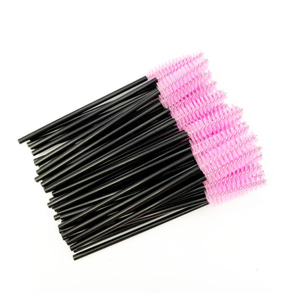 Disposable Eyelashes Brushes Crystal Diamond Handle Lash Brush Eyebrow Mascara Wands Eyelash Extension Supplies Makeup Tools