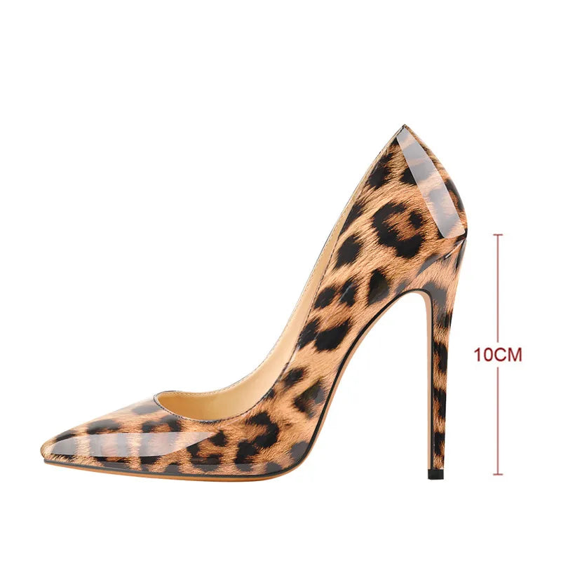 Onlymaker Women Pumps Pointed Toe Slip-On Thin Heels Patent Leather Party Wedding Office Lady Big Size Shoes