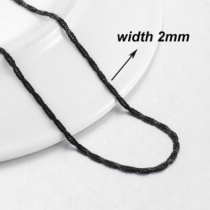 New Fashion Popular Black Necklace Men And Women Hip-Hop Dark Style Classic Jewelry