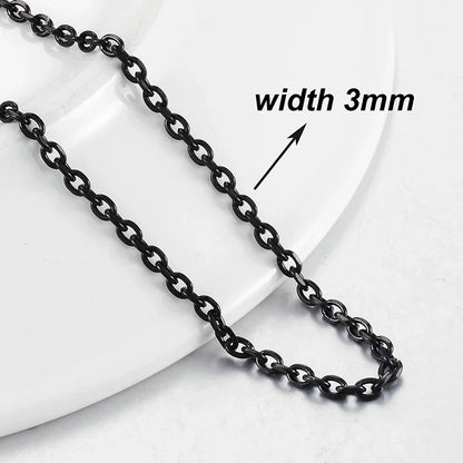 New Fashion Popular Black Necklace Men And Women Hip-Hop Dark Style Classic Jewelry