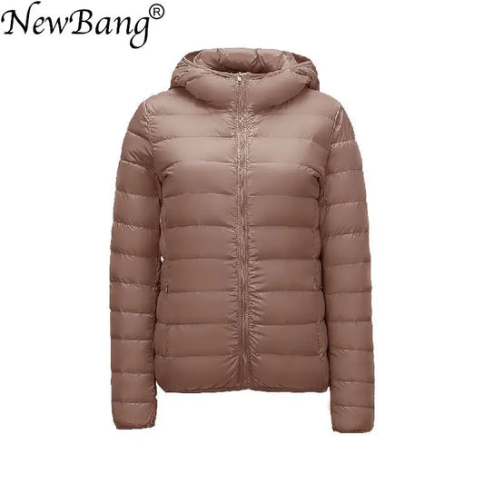 NewBang Brand Women's Down Jackets 90% Ultra Light Duck Down Women Lightweight Coat Hooded Female Windbreaker Parka Plus Coats