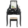 5 Drawers Removable Box Makeup Dressing Vanity Set-White