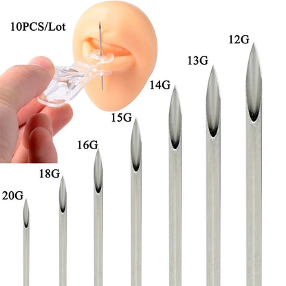 12pcs/Set Surgical Steel Silver Color Gold Plated Black Rainbow Ear Nose Eyebrow Labret Basic Piercing Jewelry Set 8mm