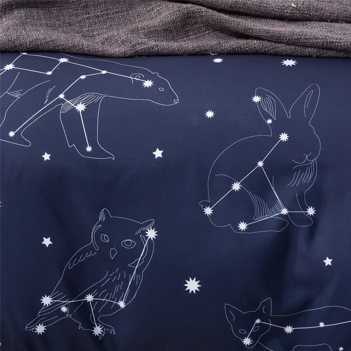 3pcs Set Blue Starry Sky Duvet Cover Bedding Set Double Bed Duvet Cover Twin King Size Bed Constellation Pattern Bed Sheet Set