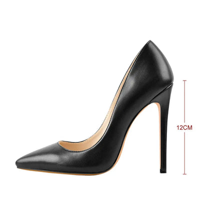 Onlymaker Women Pumps Pointed Toe Slip-On Thin Heels Patent Leather Party Wedding Office Lady Big Size Shoes