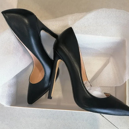 Onlymaker Women Pumps Pointed Toe Slip-On Thin Heels Patent Leather Party Wedding Office Lady Big Size Shoes