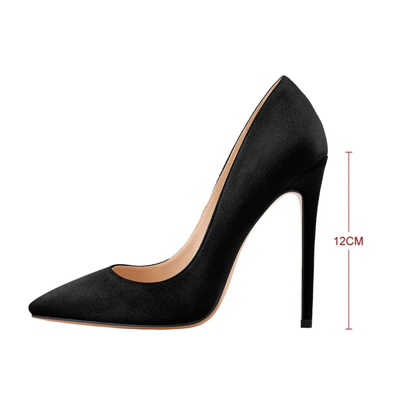 Onlymaker Women Pumps Pointed Toe Slip-On Thin Heels Patent Leather Party Wedding Office Lady Big Size Shoes