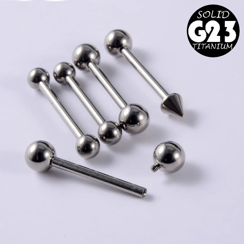 12pcs/Set Surgical Steel Silver Color Gold Plated Black Rainbow Ear Nose Eyebrow Labret Basic Piercing Jewelry Set 8mm