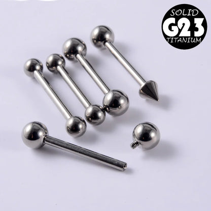 12pcs/Set Surgical Steel Silver Color Gold Plated Black Rainbow Ear Nose Eyebrow Labret Basic Piercing Jewelry Set 8mm