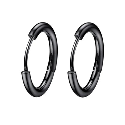 1 Pair Women/Man Stainless Steel Small Hoops Earring Piercing Ear Cartilage Tragus Simple Thin Circle Anti-allergic Ear Buckle