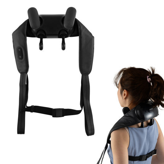 Neck Shoulder Massager with 2 Heat Levels for Pain Relief-Beige