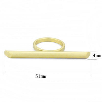LO4261 - Matte Gold Brass Ring with No Stone