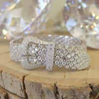 LOS179 - Rhodium 925 Sterling Silver Bracelet with AAA Grade CZ  in Clear
