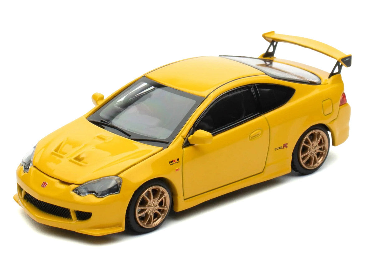 Honda Integra Type R (DC5) MUGEN RHD (Right Hand Drive) Phoenix Yellow 1/64 Diecast Model Car by MotorHelix