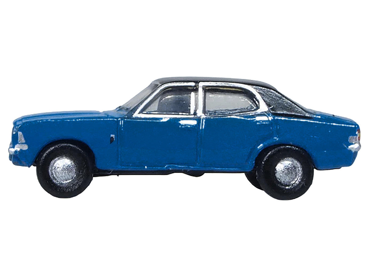 Ford Cortina MKIII RHD (Right Hand Drive) Electric Monza Blue with Black Top 1/148 (N) Scale Diecast Model Car by Oxford Diecast