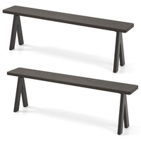 3-Person Outdoor Bench Set of 2 with 800 LBS Bearing Capacity