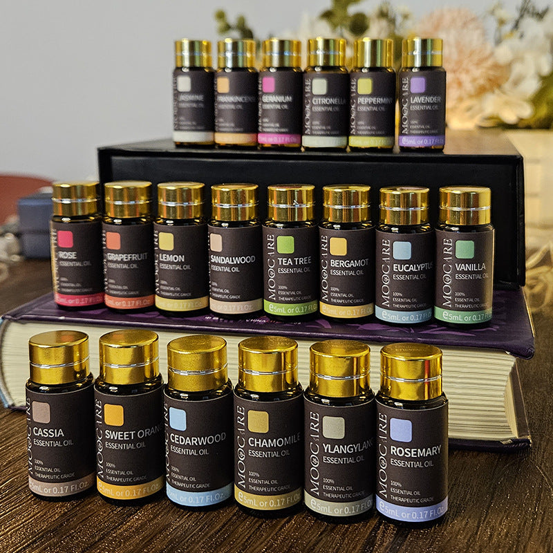 Moocare Aromatherapy Essential Oil Set - 20 Piece Pure Essential Oils Kit for Diffusers, Massage & Home SPA (5ml Each)
