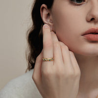 Vintage Era Oil Painting Starry Sky Ring Earrings
