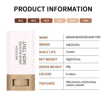 1/2PCS Skin Tint Stick Waterproof Nourishing Solid Tinted Serum Foundation Balm  Face Tinted Face Contour Stick Face Makeup