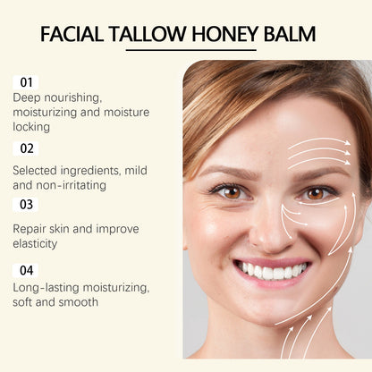 Beef Tallow Face Cream Anti-Wrinkle Moisturizing Dry Improve Redness Soothing Repair Firming Nourishing Smooth Facial Skin Care