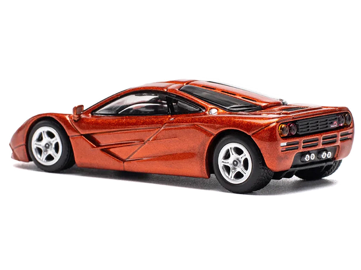 McLaren F1 Orange Metallic 1/64 Diecast Model Car by Pop Race