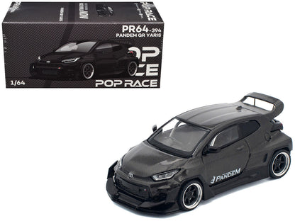 Toyota "Pandem" GR Yaris RHD (Right Hand Drive) Carbon Fiber 1/64 Diecast Model Car by Pop Race