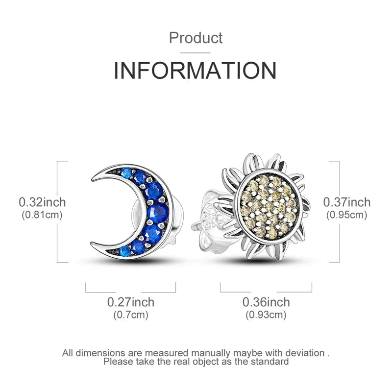 925 Sterling Silver Hoop Earring For Woman Night Sky Blue Purple Gemstone Original Earrings Fashion Jewelry Gift