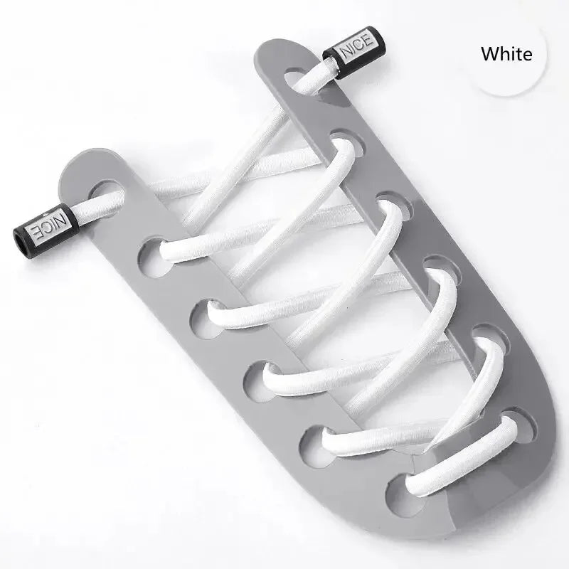 Fashion No Tie Shoelaces Elastic Laces Sneakers Flat Shoe Laces Without Ties Kids Adult Quick Shoelace One Size Fits All Shoes