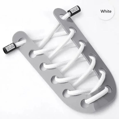 Fashion No Tie Shoelaces Elastic Laces Sneakers Flat Shoe Laces Without Ties Kids Adult Quick Shoelace One Size Fits All Shoes