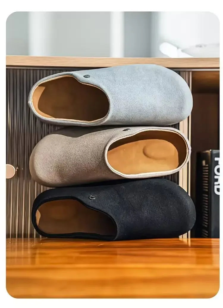 Unisex Closed Toe Mule Slippers Spring Autumn Slip On Soft Sole Casual Shoes for Outdoor Office Home