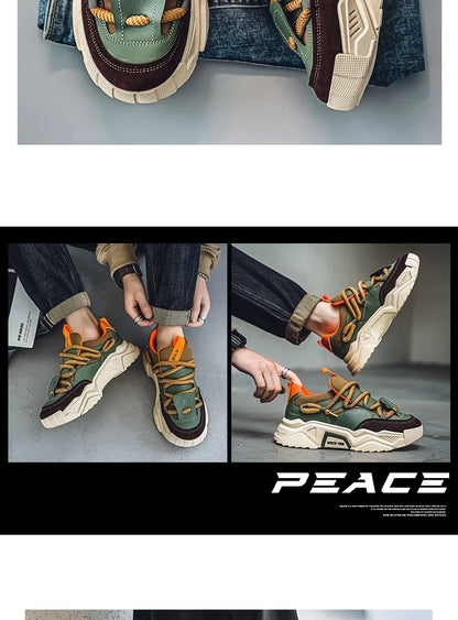 New Men's Casual Sneakers 2025 Spring Fashion Versatile Low-Top Skateboard Shoes for Men Suitable for Outdoor Sports