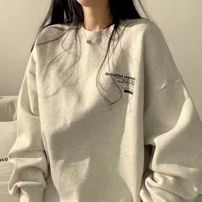 Women Sweatshirts Oversized Spring Hoodie Long Sleeve Casual Letter Print Loose Pullovers Harajuku Sweatshirt Female