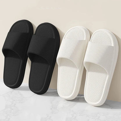 Summer Slippers For Women Men Soft Lightweight Indoor Home Slides Cloud Slipper Men Flat Sandals Beach Shoes Man Male Flip Flops